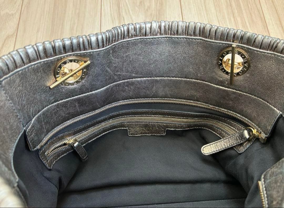 BVLGARI ブルガリ モネーテ　ハンドバッグ　チェーントート　ナッパプリセ