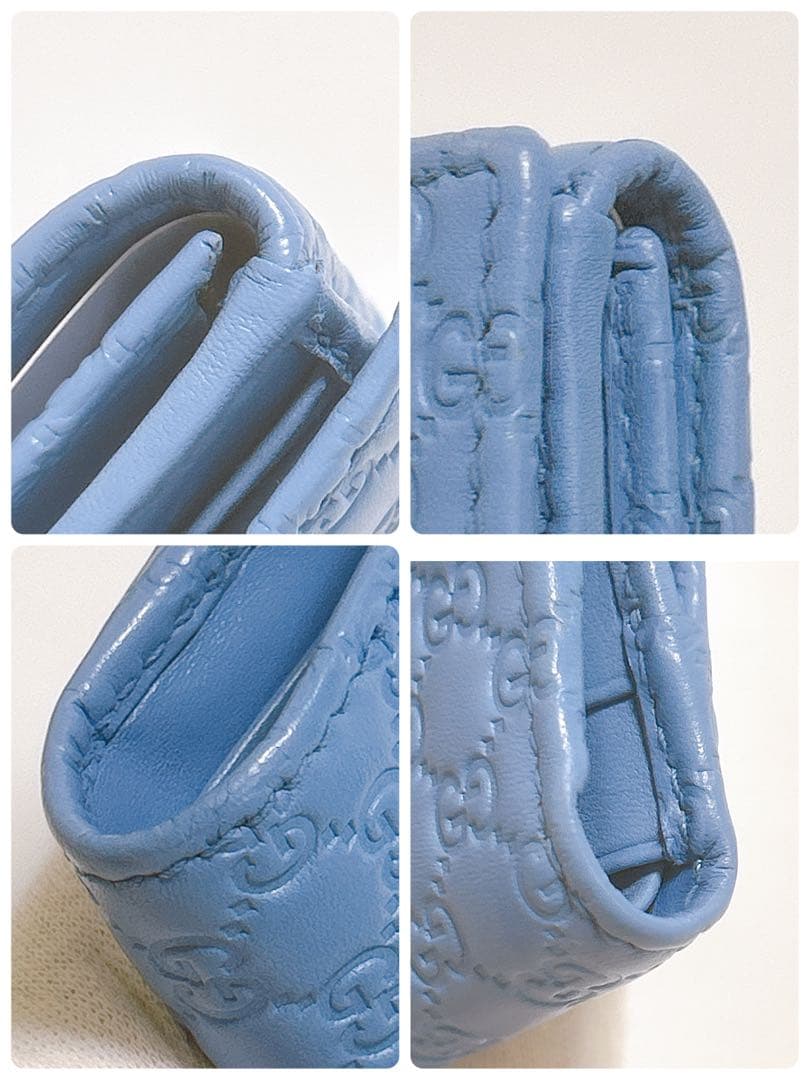 極美品✨レアカラー✨GUCCI グッチ 二つ折り財布 マイクロシマ GG レザー