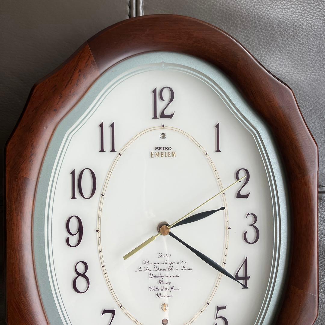 SEIKO＊電波掛け時計・EMBLEM・34×24×6