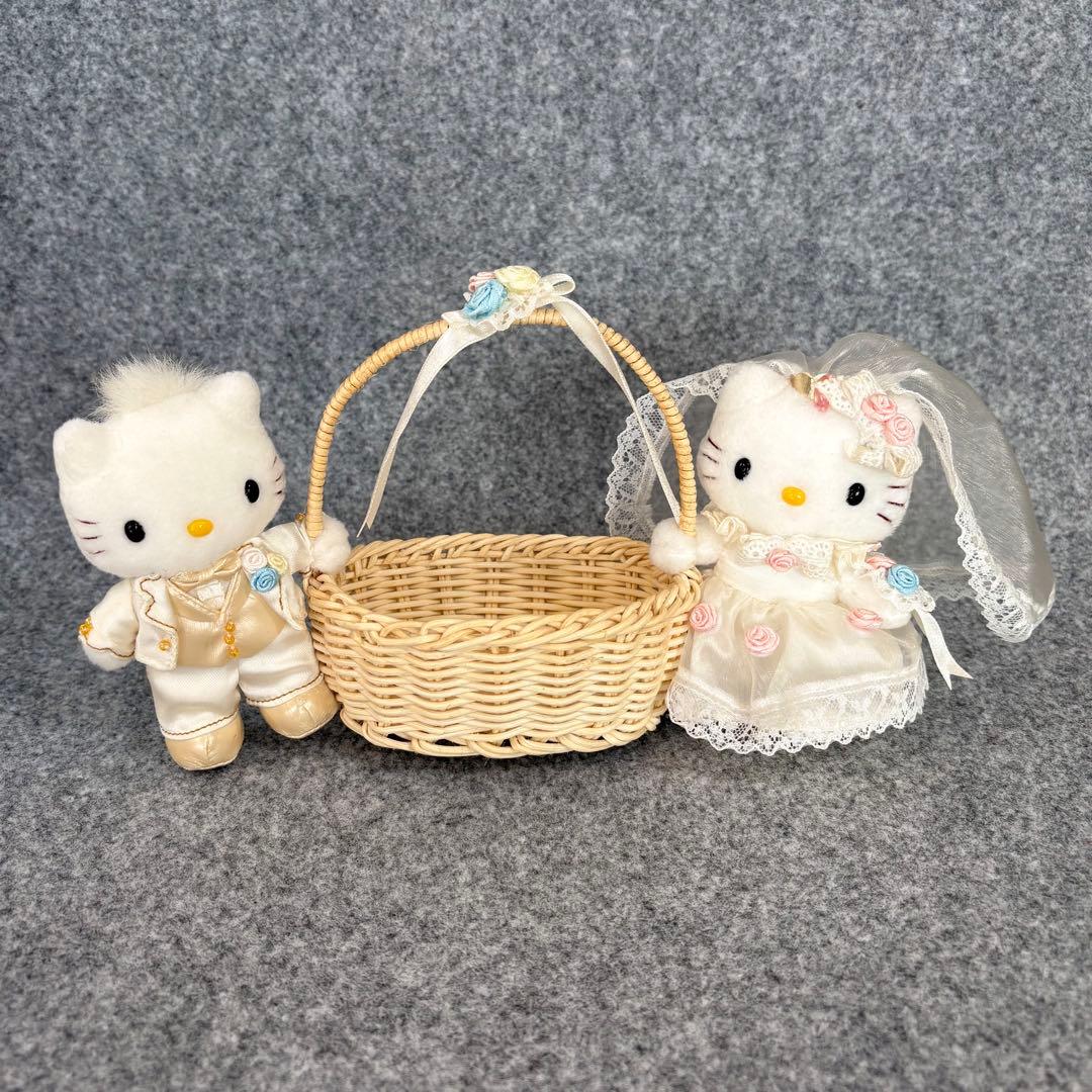 ハローキティ ディアダニエル ウエディング マスコット ぬいぐるみ バスケット