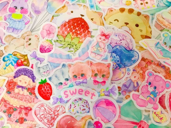 可愛いい❤️❤️フレークシール( ⸝⸝•ᴗ•⸝⸝ )ゆめかわセット♡♡