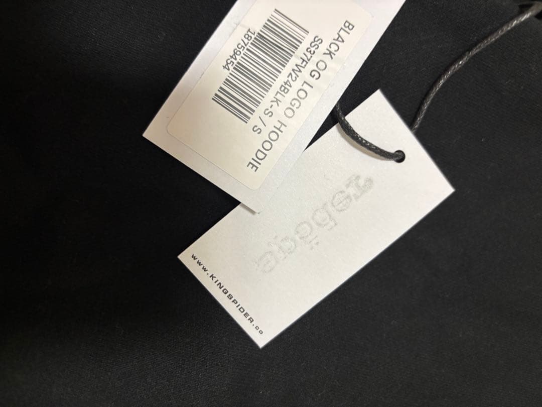 sp5der ブラック パーカー sサイズ