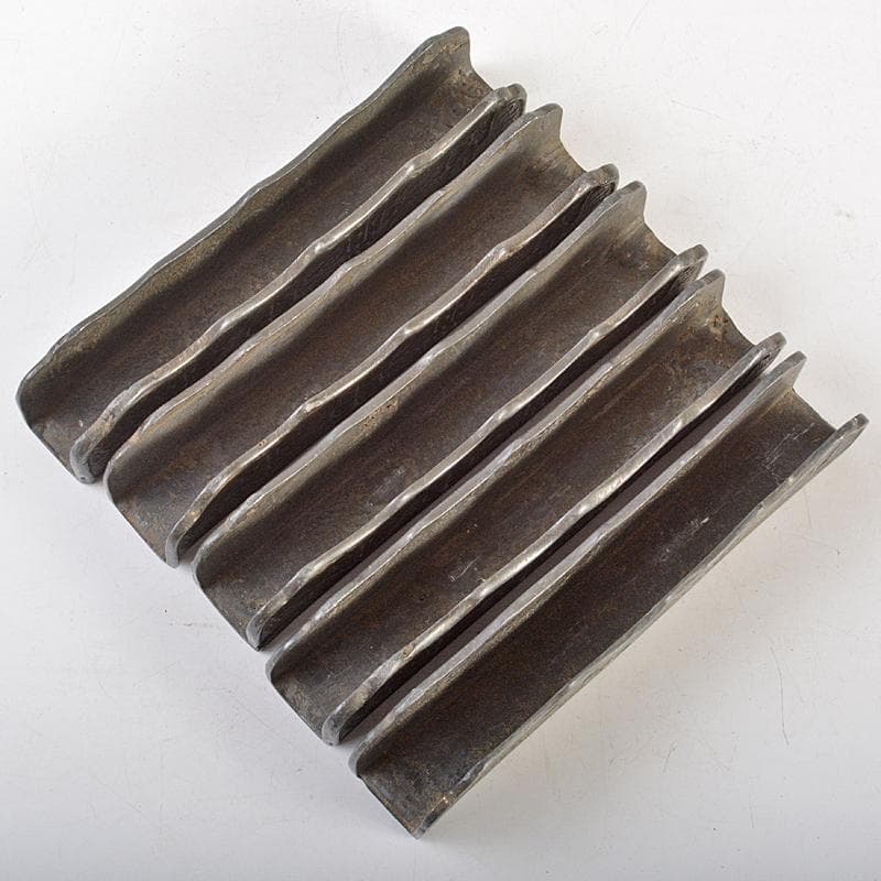 中国　古錫　漢詩刻　屏風鎮　大冠鎮一枚　小冠鎮五枚　時代箱二箱　M　R7224B