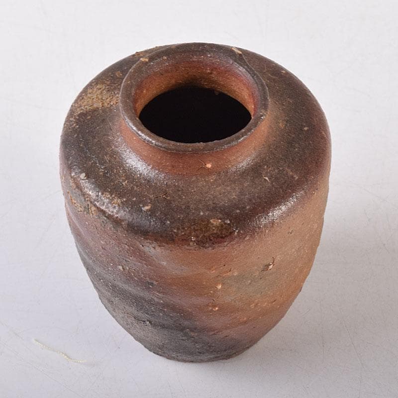 茶道具　備前焼　小西陶古作　茶入　仕覆付　共箱　V　7998