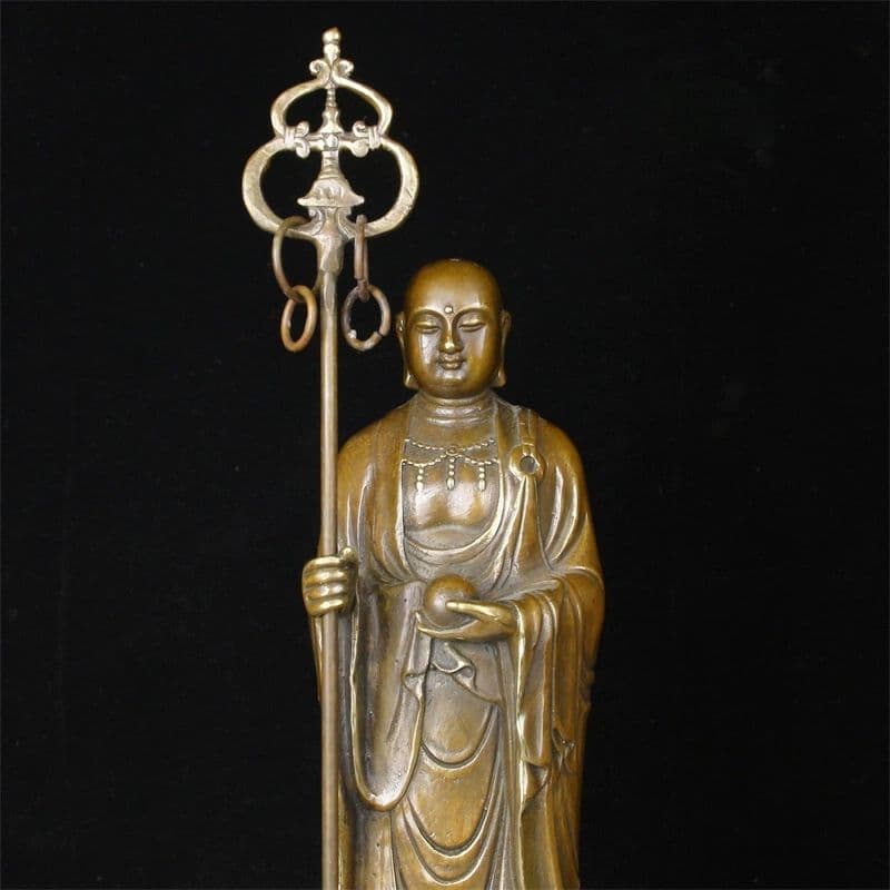 地蔵 菩薩 観音 銅製 仏像 彫刻 仏堂 置物 開運 風水