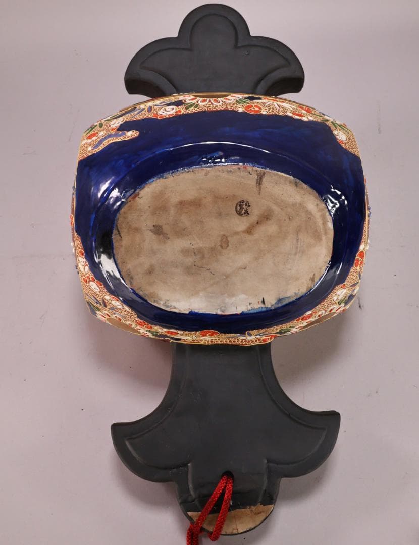 BK200　九谷焼　八幡窯　松鶴乃図　御小槌　金運　財運　開運　商売繁盛　置物