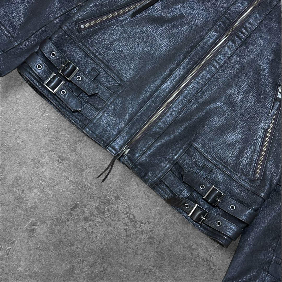 y2k japanese label Haruf ゴートレザー レザージャケット