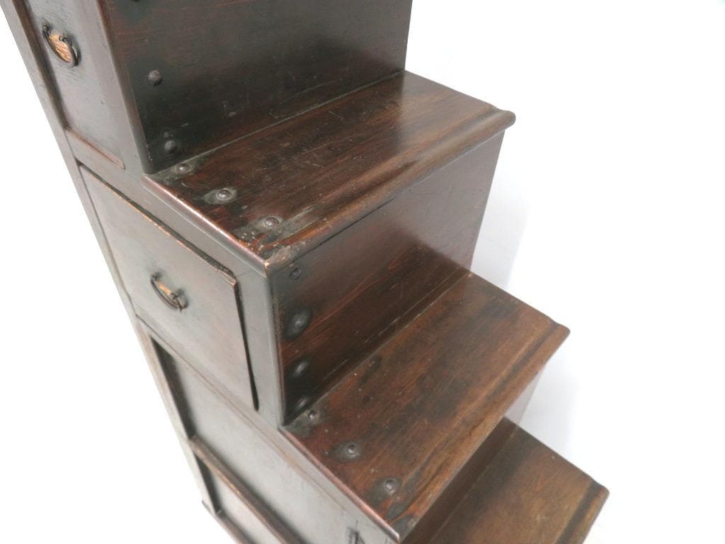 階段箪笥　階段タンス　和モダン　時代箪笥　時代タンス　店舗什器　京　町屋