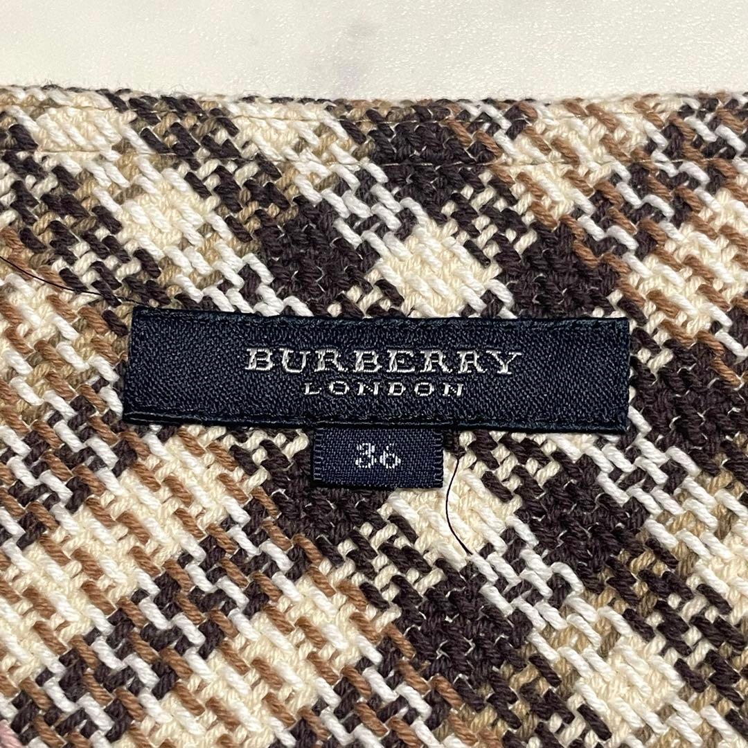 美品♪バーバリーロンドン ツイード ラップスカート 巻きスカート ベルト 36