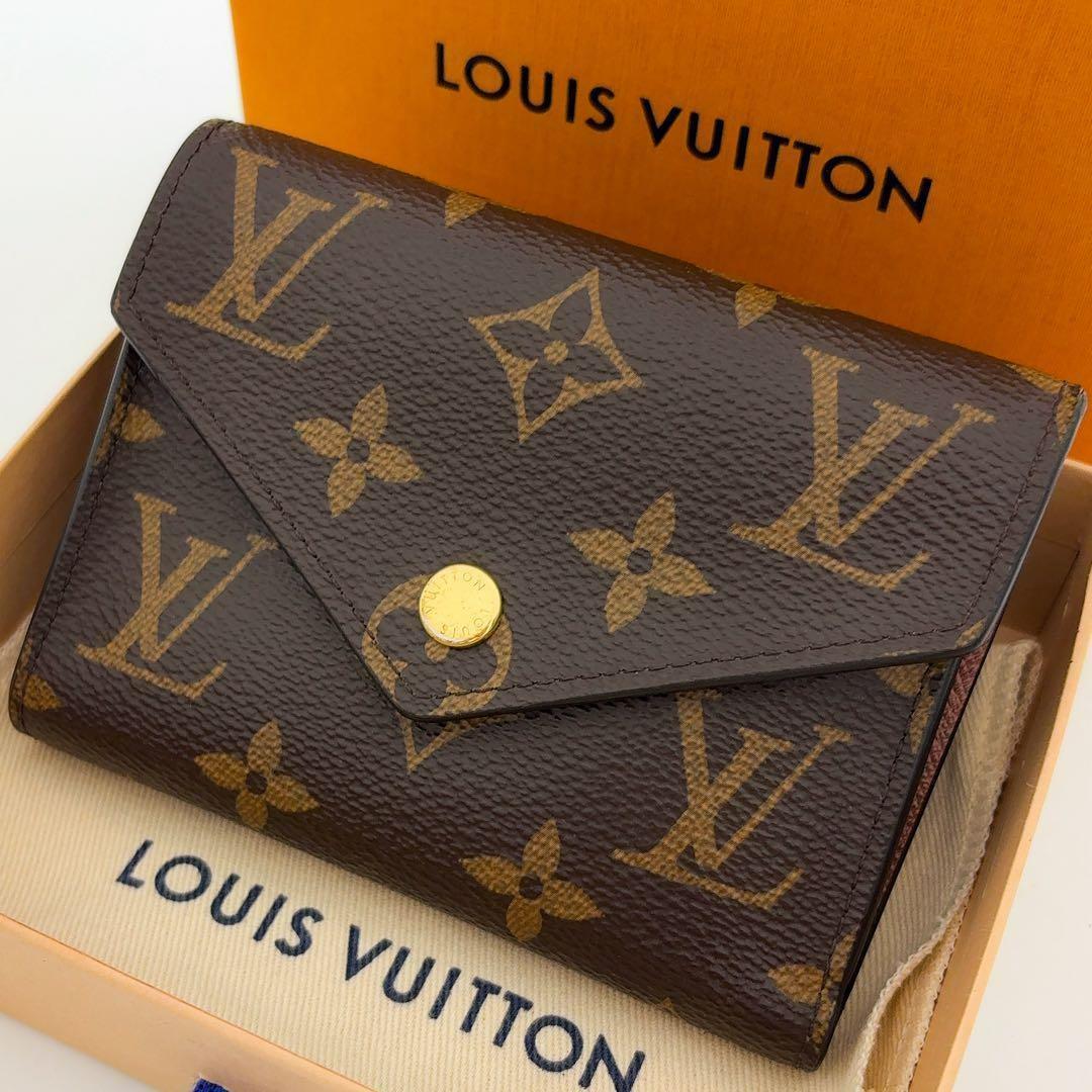 現行モデル★綺麗★ルイヴィトン モノグラム ヴィクトリーヌ 三つ折り財布