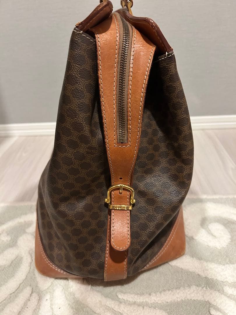 【極希少】セリーヌ マカダム柄 ボストンバッグ ヴィンテージ 大容量