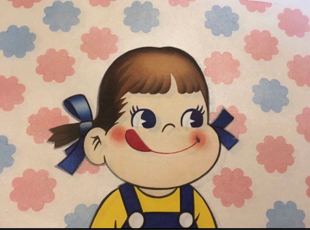 【新品/70枚限定】ミルキー70周年 江戸木版画 浮世絵 ペコちゃん 花柄