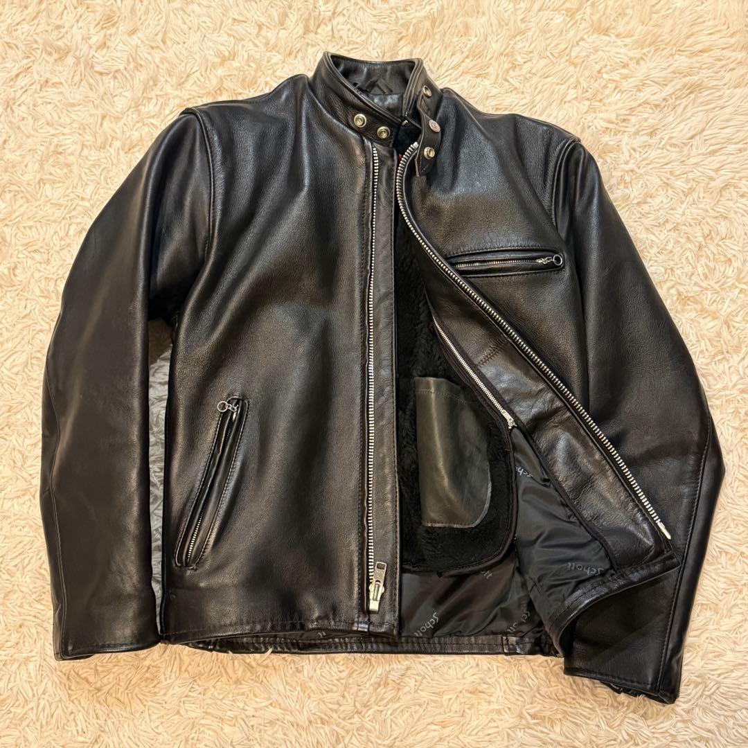 【希少】 schott シングル ボア ライナー 付き641 USA製 38 M