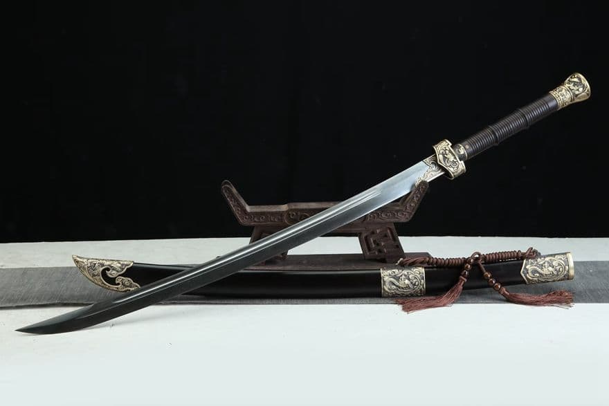 26寸秋水神刀（黒檀タイプ）古兵器 武具　刀装具　日本刀　模造刀 居合刀