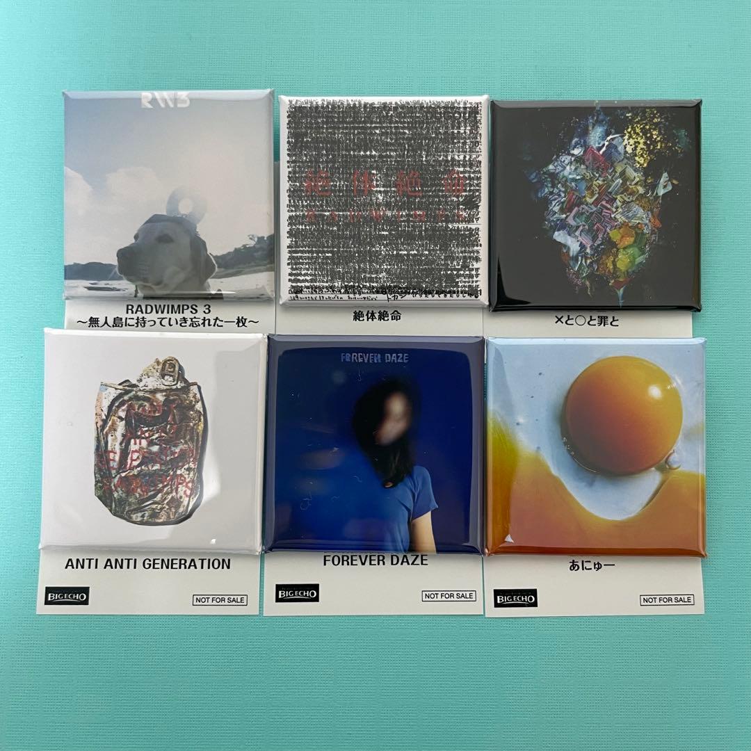 RADWIMPS ビッグエコー ジャケット缶バッチ BIG ECHO 6種セット