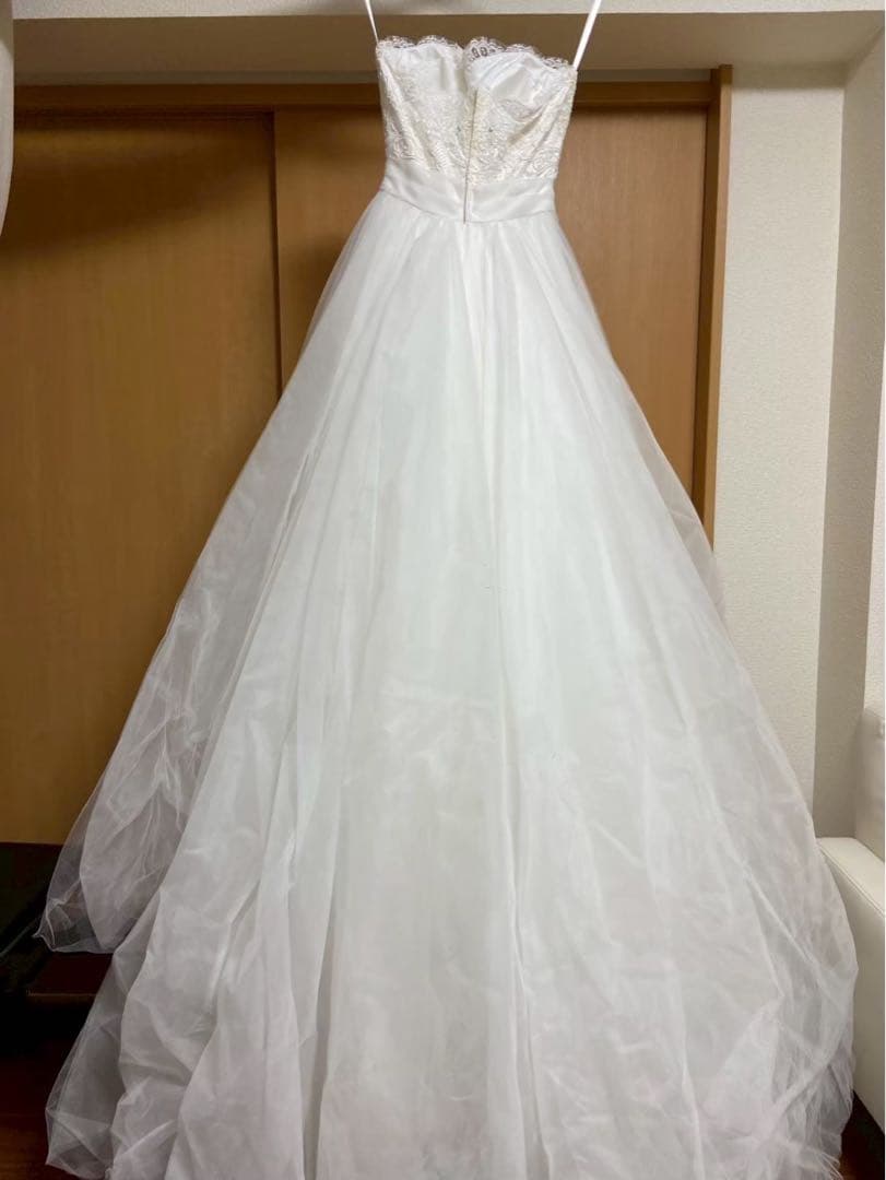 ホワイト Aライン ウェディングドレス