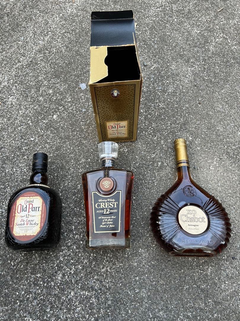 酒　XO chabot CREST12 OLDPARR 3点出品
