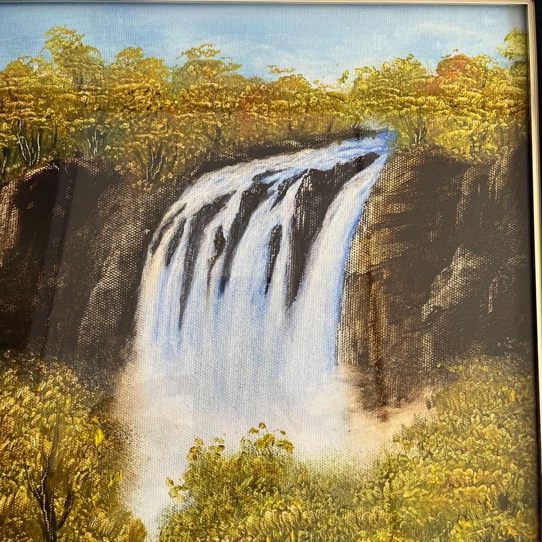 絵画　【山々の水に満たされ貯まりゆく】