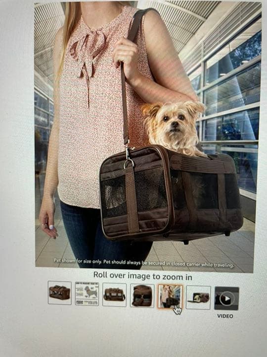 Sherpa original delux ブラウン ペットソフトキャリーバッグ