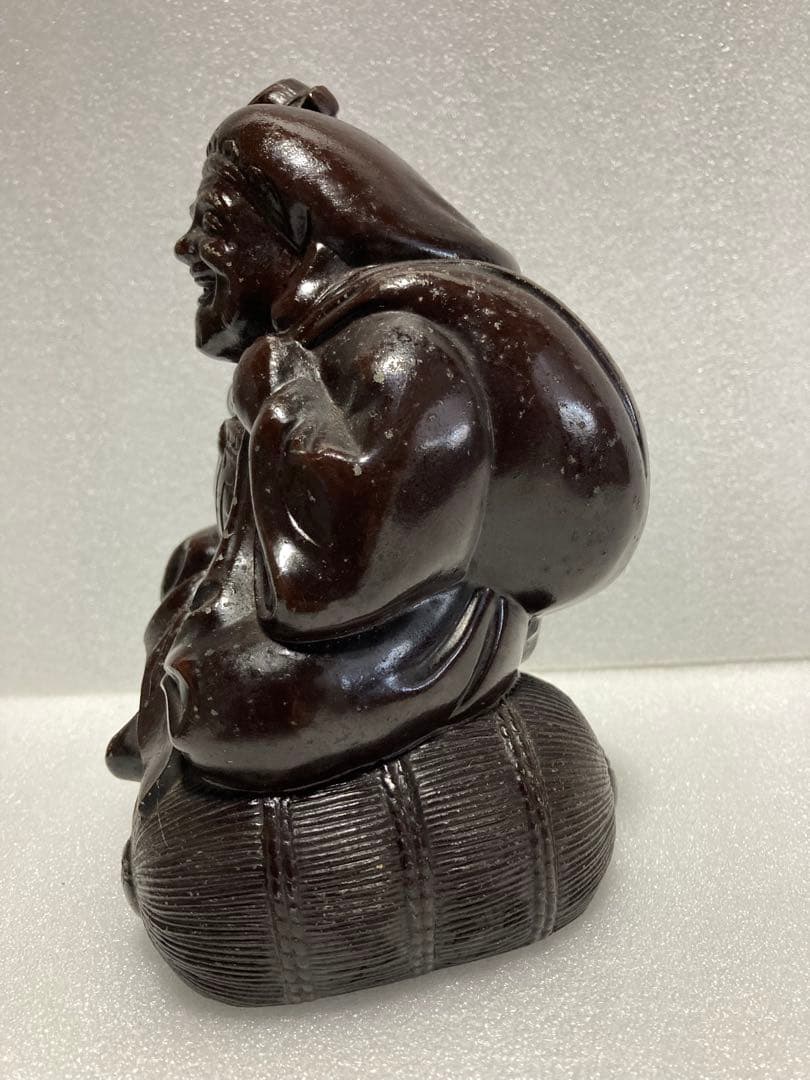 七福神の恵比寿と大黒天のブロンズ置物 二体セット