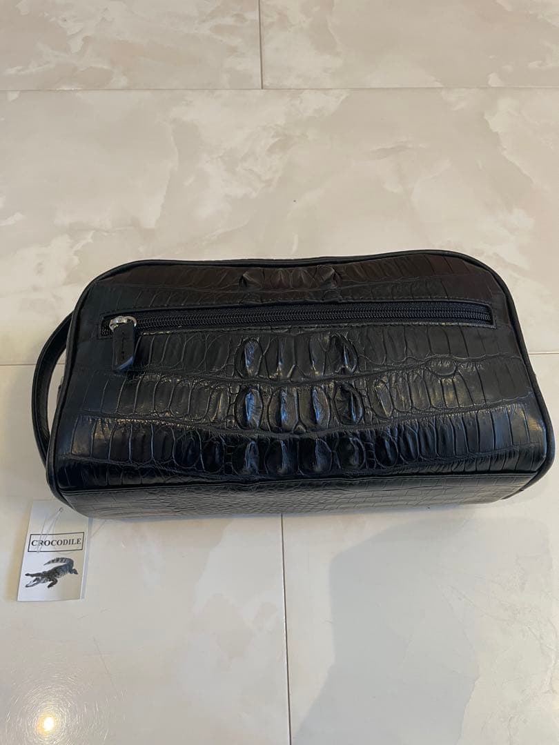 クロコダイル ビジネスバッグ ブラック