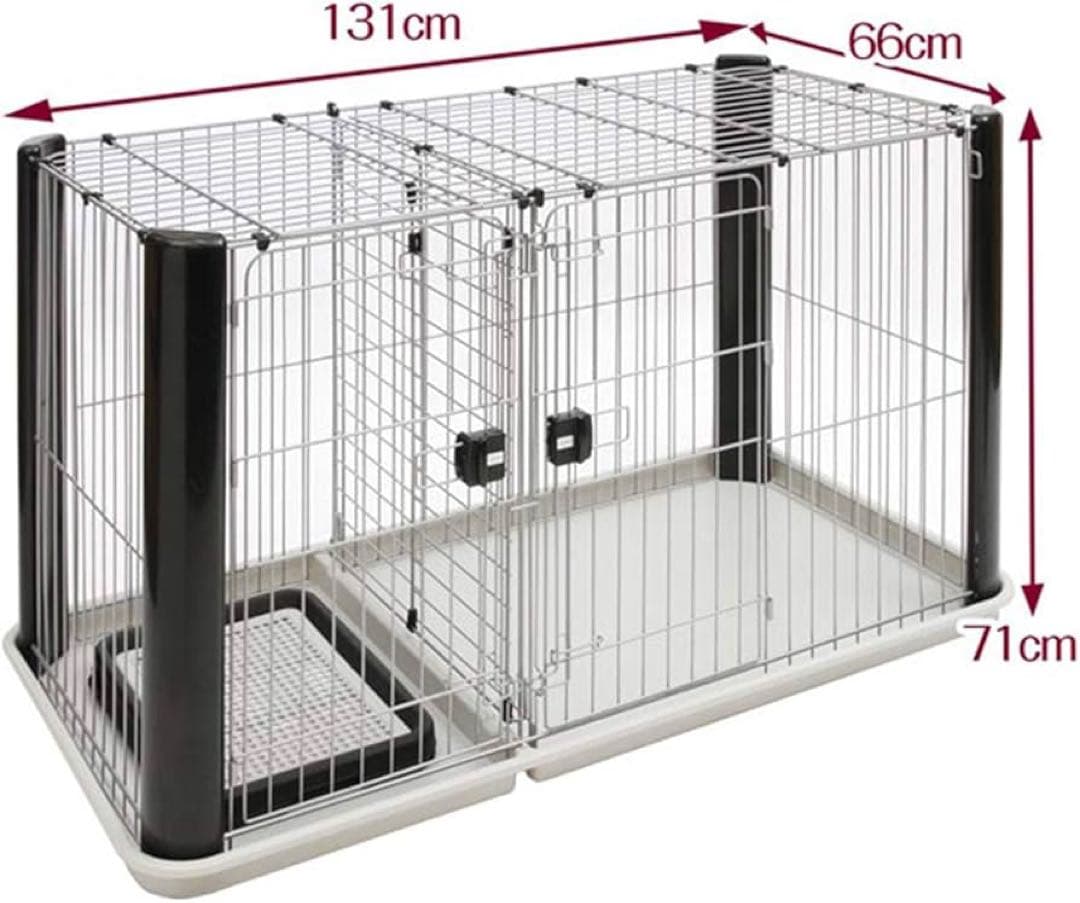 ［定価30,100円］犬用ケージ 仕切りドア 屋根付き