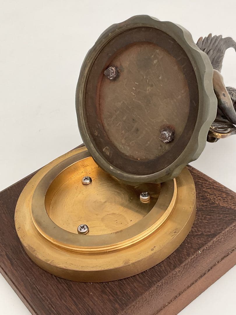 Winged Cherub琴弾天使1870sブロンズ彫刻FoundryMarks