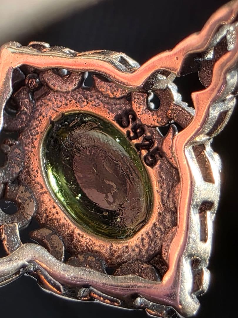 モルダバイト　リング　Silver925　フリーサイズ