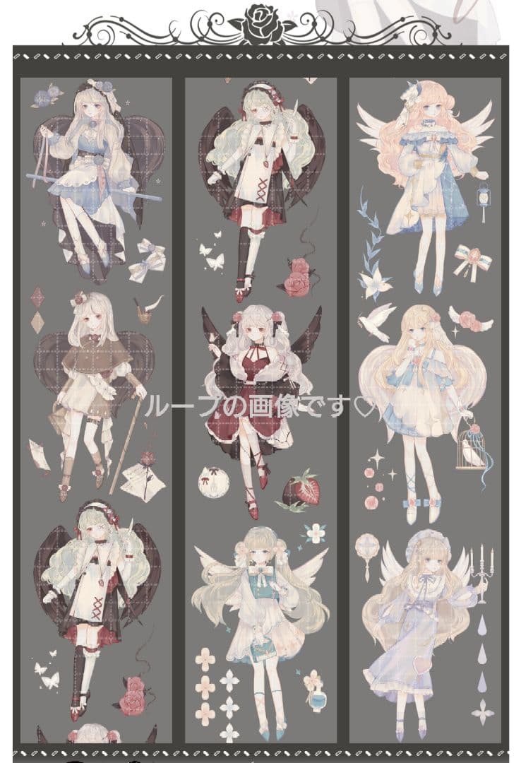 J378＃祷告(贝壳光) 巫女sama切り売り海外人物マステ女の子