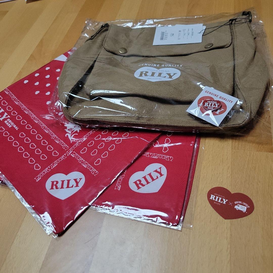 今市隆二 RILY ベージュショルダーバッグとバンダナとピンバッチの3点セット