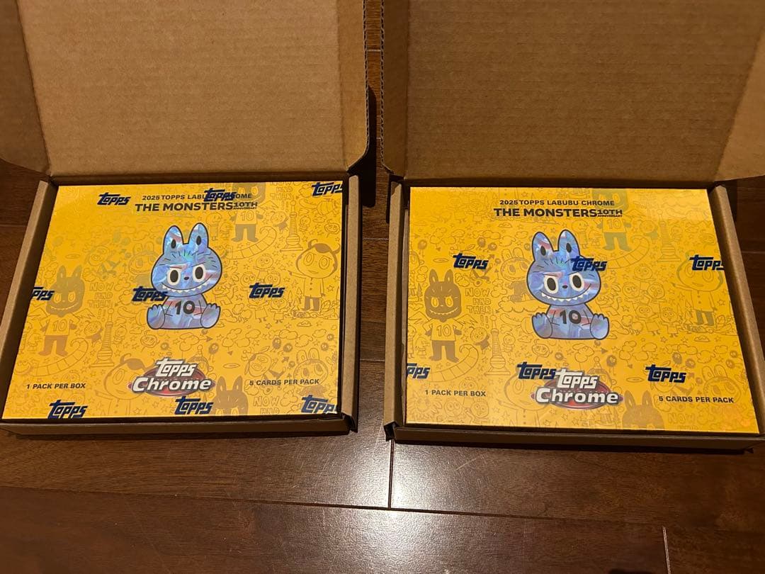 Topps Chrome 10周年記念BOX　ラブブ2BOX 新品Labubu