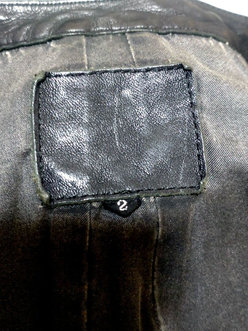 ISAMU KATAYAMA ジャパンカーフ ジップデザインライダースジャケット