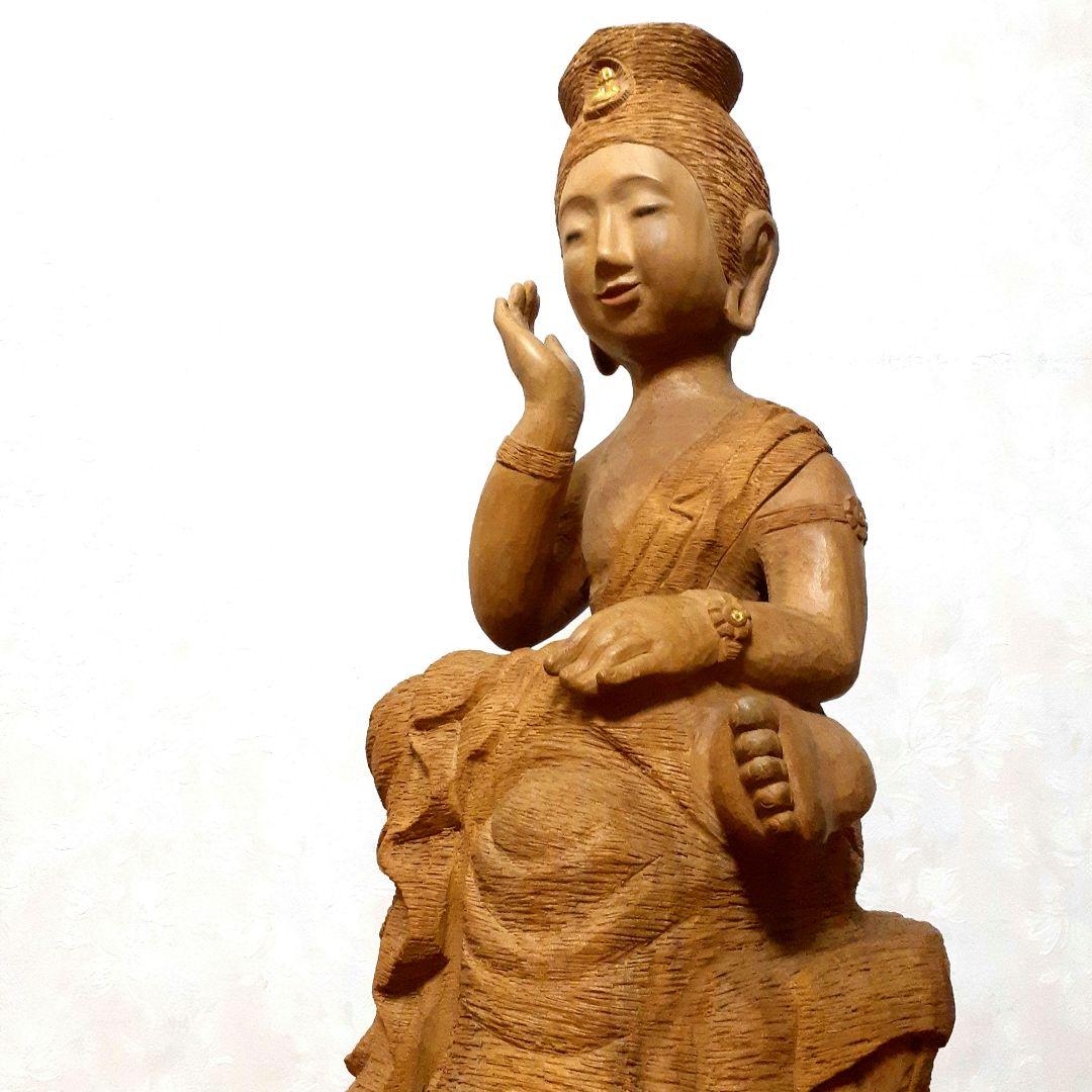 前島秀章　弥勒菩薩尊像　木彫