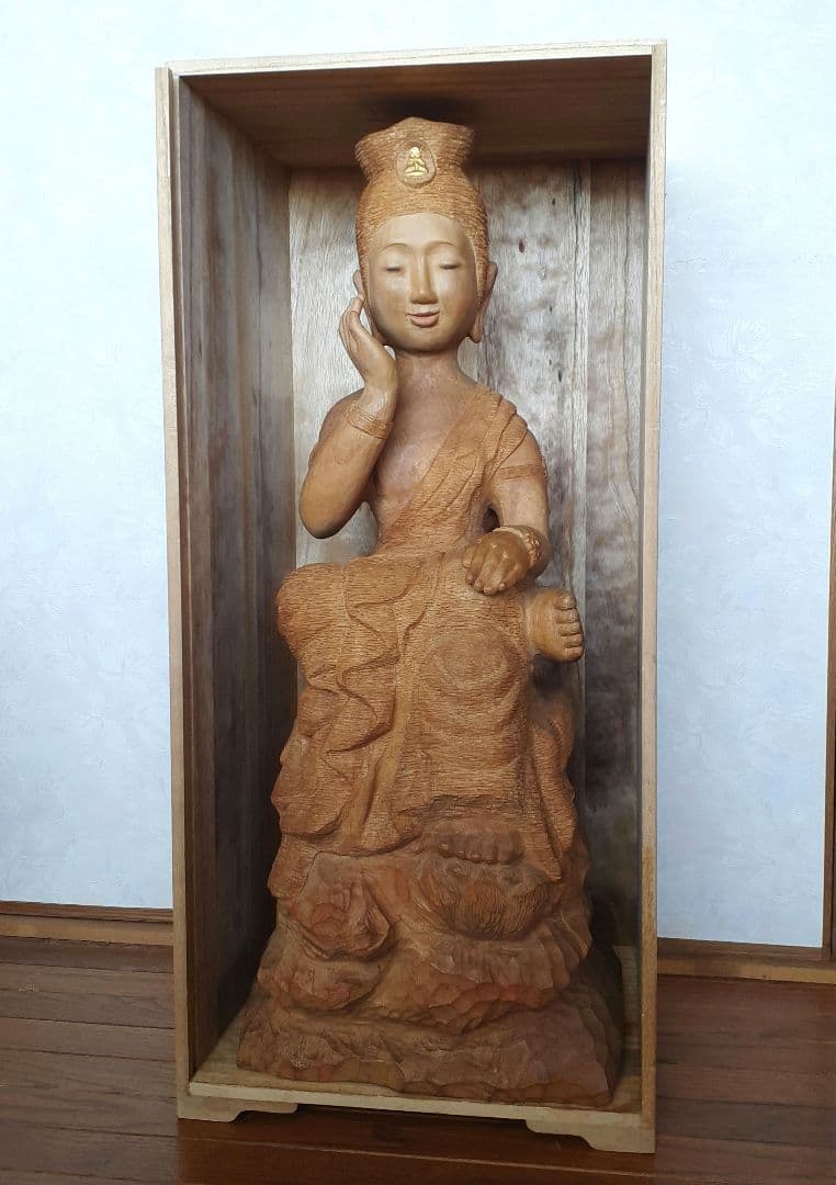 前島秀章　弥勒菩薩尊像　木彫