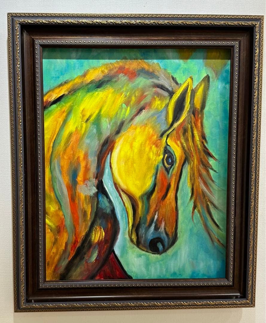 油彩　馬 F10