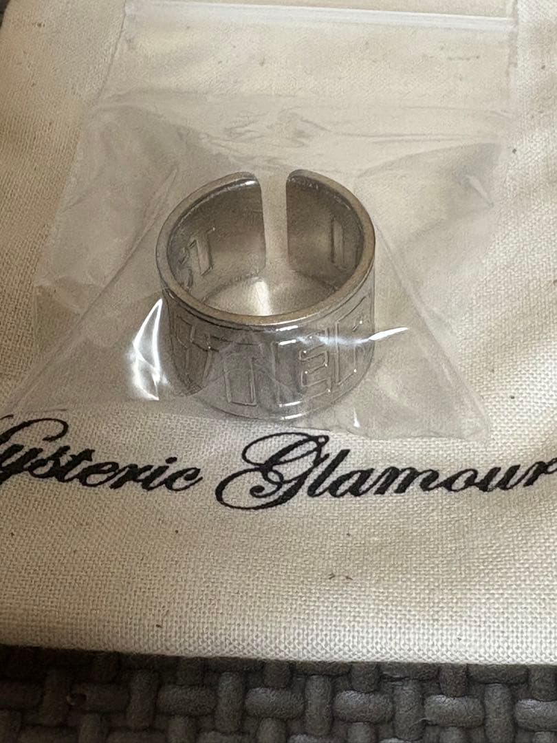 ヒステリックグラマー　ロゴ　リング　シルバーHYSTERIC GLAMOUR