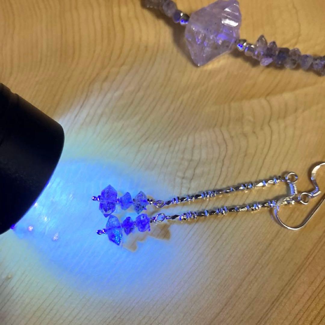 御専用パキスタン産オイルインクォーツとカレンシルバーのチョーカー&ピアスセット