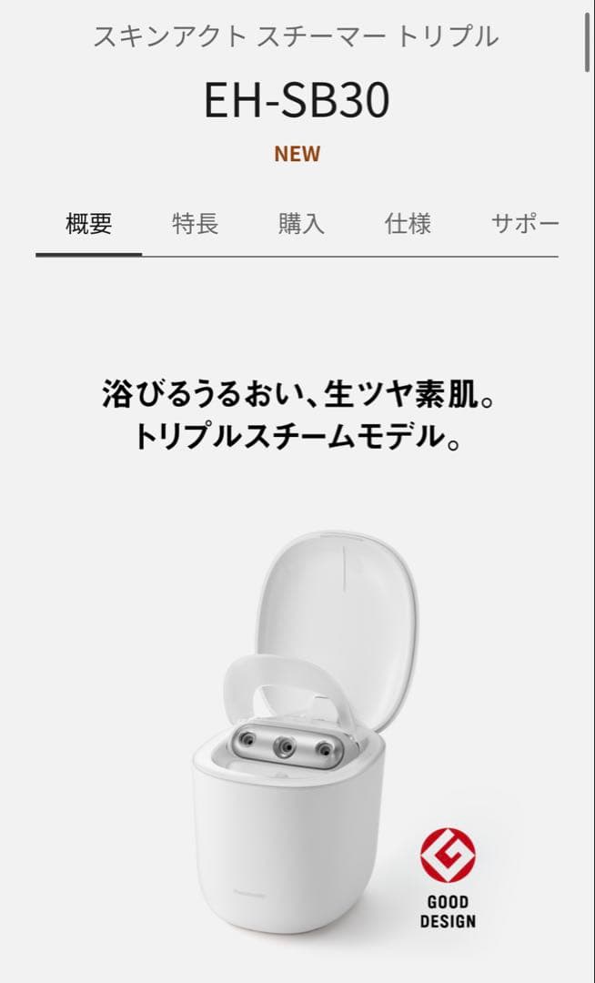 Panasonic EH-SB30 フェイススチーマー　家電　美容