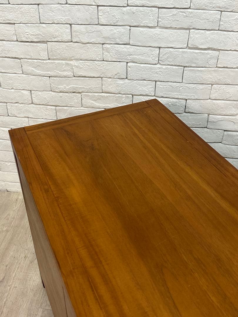 【東京都内23区配送無料】チーク材　サイドボード　キャビネット　チェスト　棚