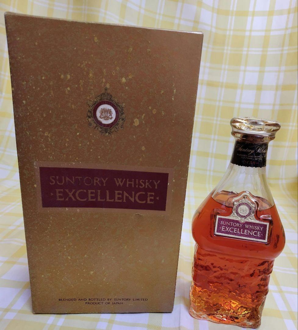 【レトロ】サントリー エクセレンス 古酒 箱入り ウイスキー 豪華ボトル
