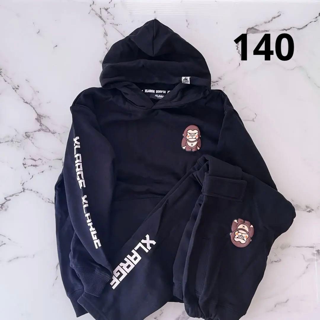 新品XLARGE KIDSスウェットセットアップ パーカー＆ロングパンツ 140