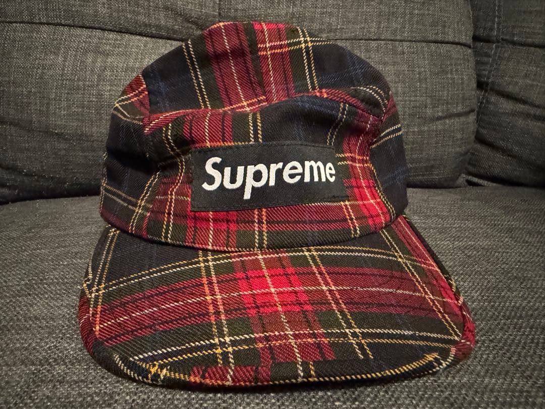 Supreme チェックキャップ