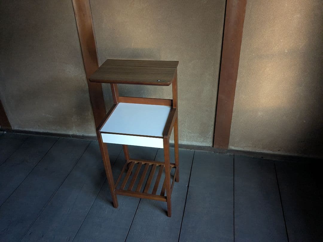 【とんとんちん】オールドカリモク 電話台　ヴィンテージ　KARIMOKU