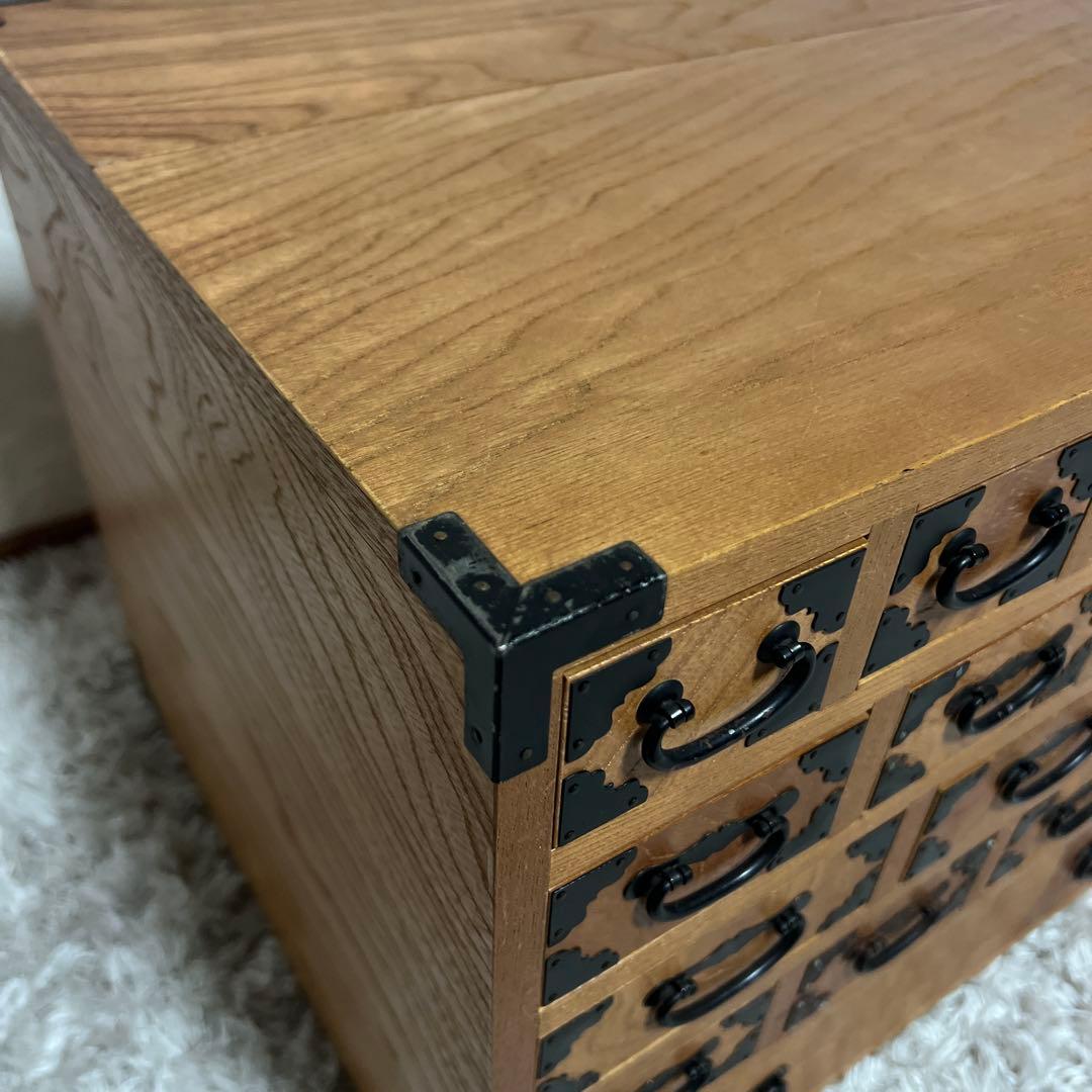 骨董品　薬箪笥　薬箱　小箪笥　5段小引き出し17杯 昭和レトロ 小物入れ ②