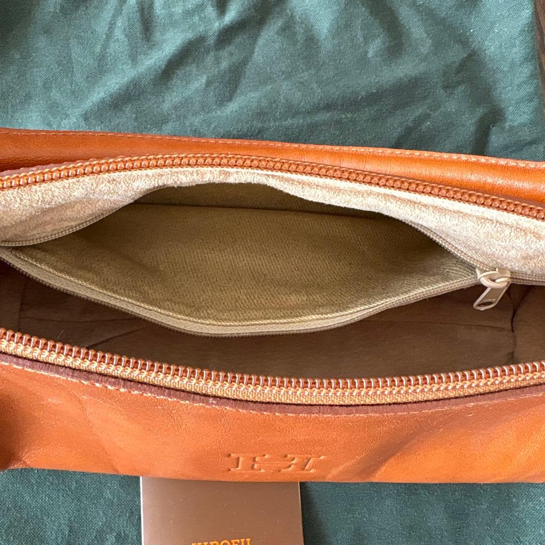 HIROFU ヒロフ レザーハンドバッグ 本革 品番03935 保存袋付