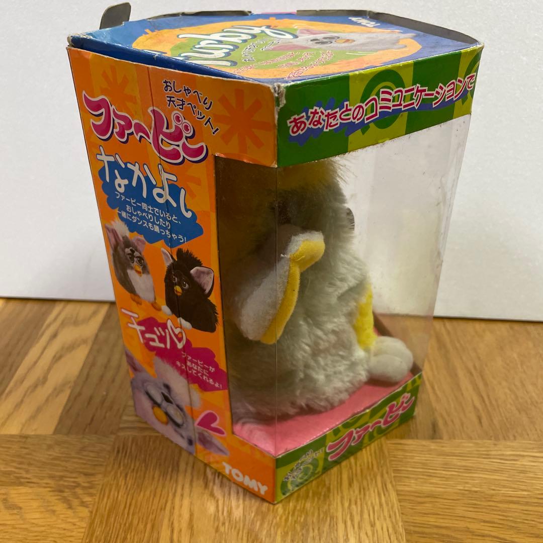 【希少・美品】日本版 ファービー グレー×イエロー TOMY製 箱・説明書付き