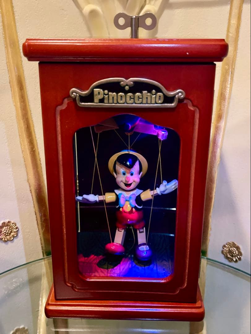 激レア ディズニー ピノキオ マリオネット オルゴール ライト 置物 入手困難