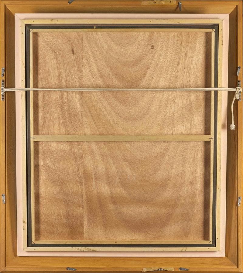 東山魁夷　日本画　肉筆『二条の滝』表サイン　東山すみ鑑定　F10号　額　b253