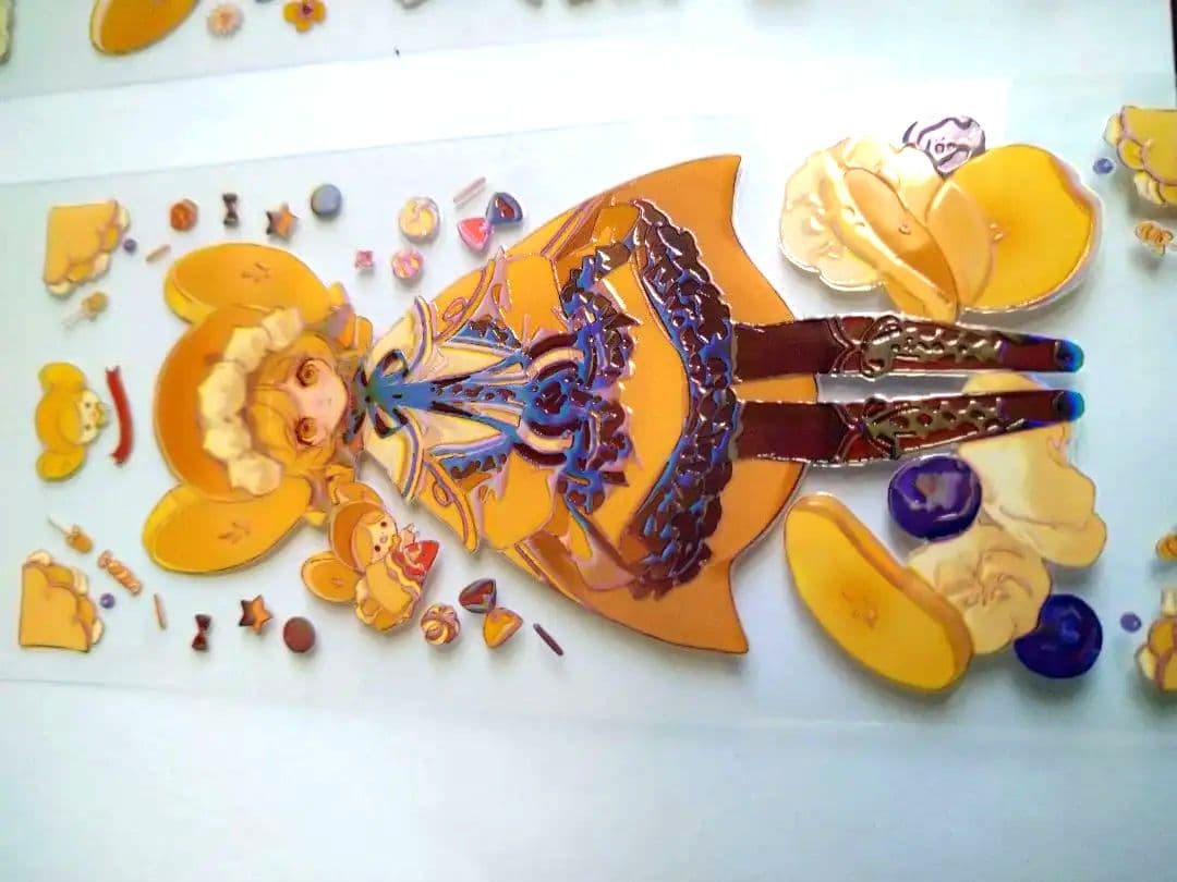 J17＃Jingle Bells(立体虹光)切り売り海外人物マステ