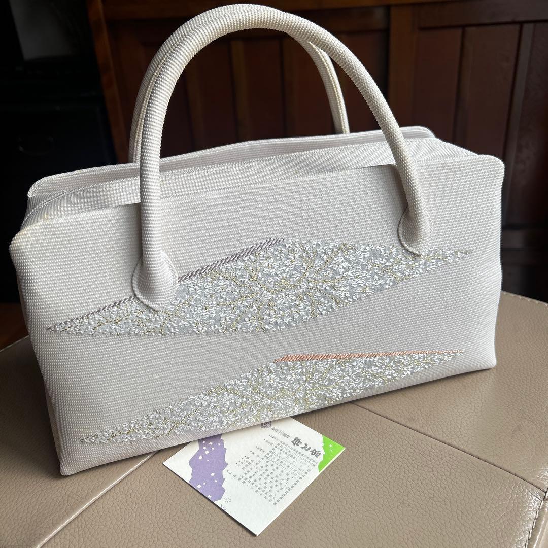 京都　伊と忠　和装バッグ　正絹　利休バッグ